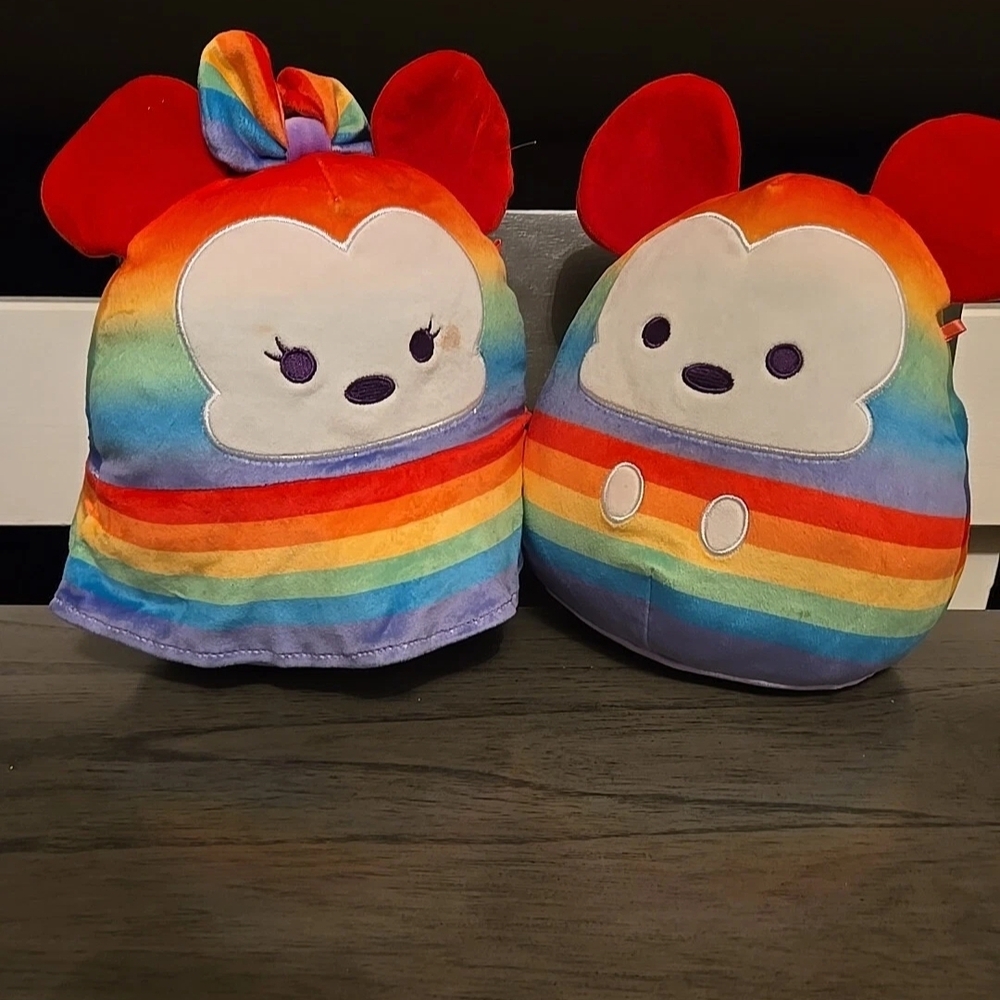 Squishmallows Rainbow Mouse Plush Set